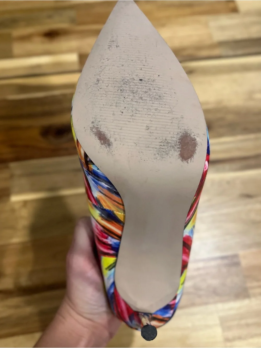 Steve Madden Multicolor Brushstroke Pointed Toe Stiletto Pumps Size 10M
